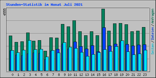 Stunden-Statistik im Monat Juli 2021