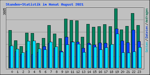 Stunden-Statistik im Monat August 2021