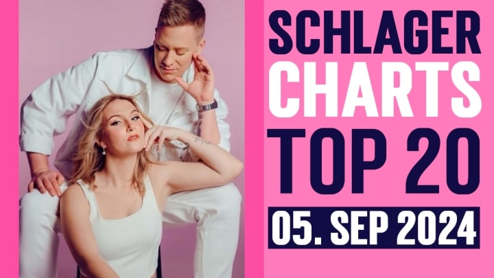 schlager charts top 20 am 5. september 2024 mit neonlicht