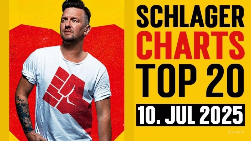 schlager charts top 20 am 10. juli mit ben zucker auf dem titelfoto