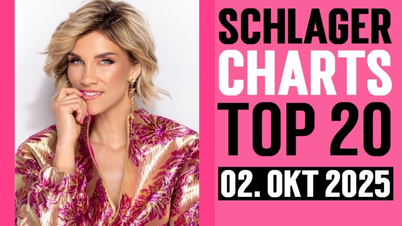 Schlager Charts Top 20 am 2. Oktober mit Anna-Maria Zimmermann am Titelbild