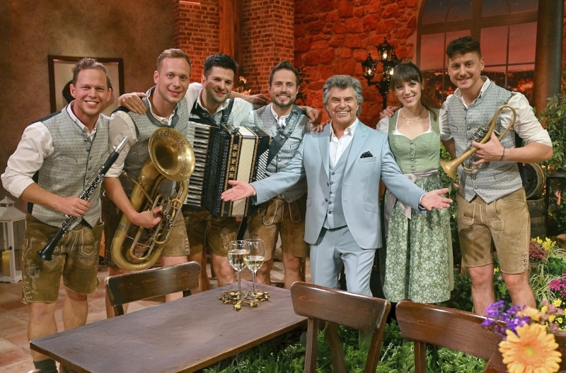 Die Lungauer und Monika Avsenik bei Schlager Spaß mit Andy Borg am 21. Februar 2026